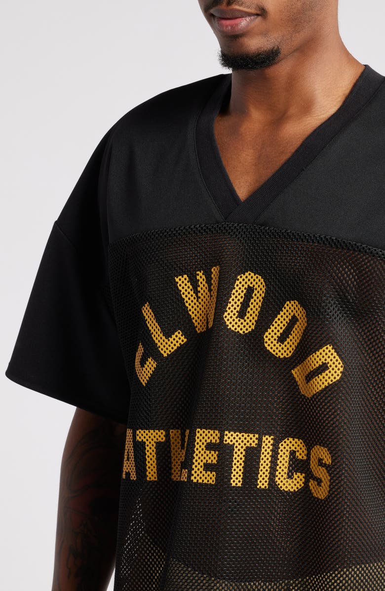Elwood Graphic Football Jersey, Alternate, color, Black