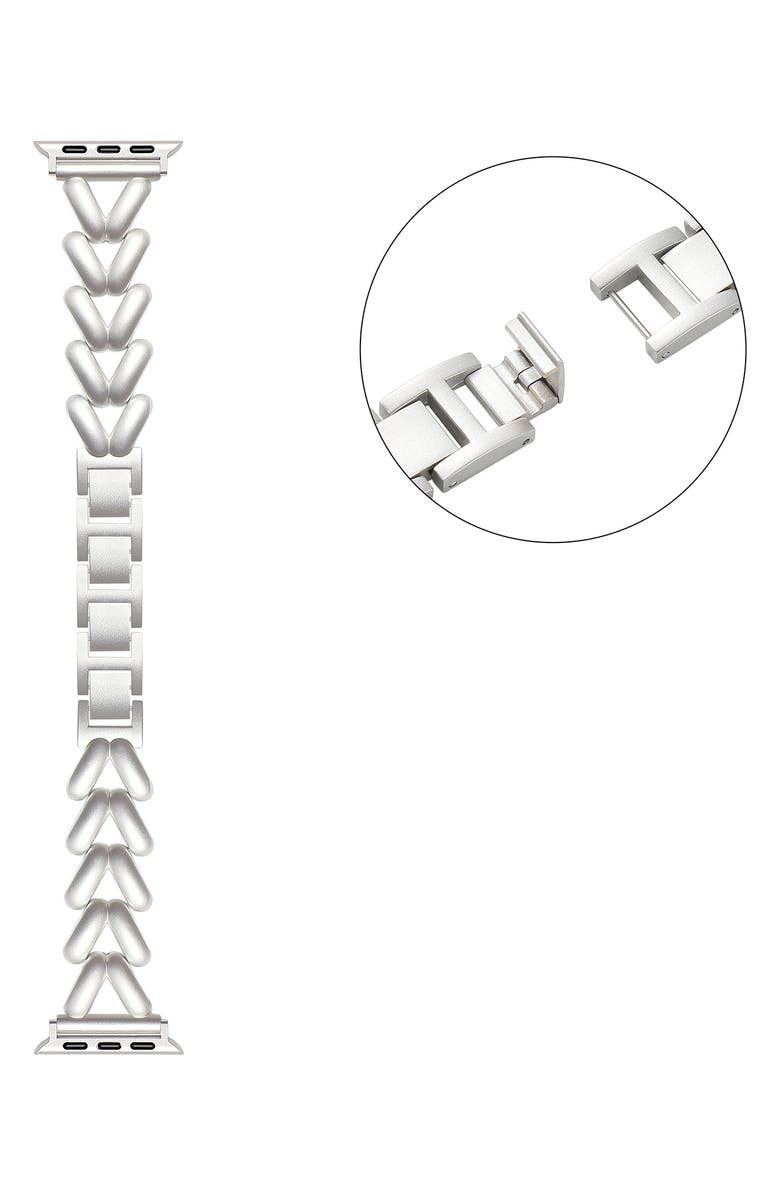 The Posh Tech Caroline Apple Watch<sup>®</sup> Watchband, Alternate, color, Starburst Silver