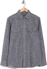 JASPER CLAY Herringbone Button-Up Shirt