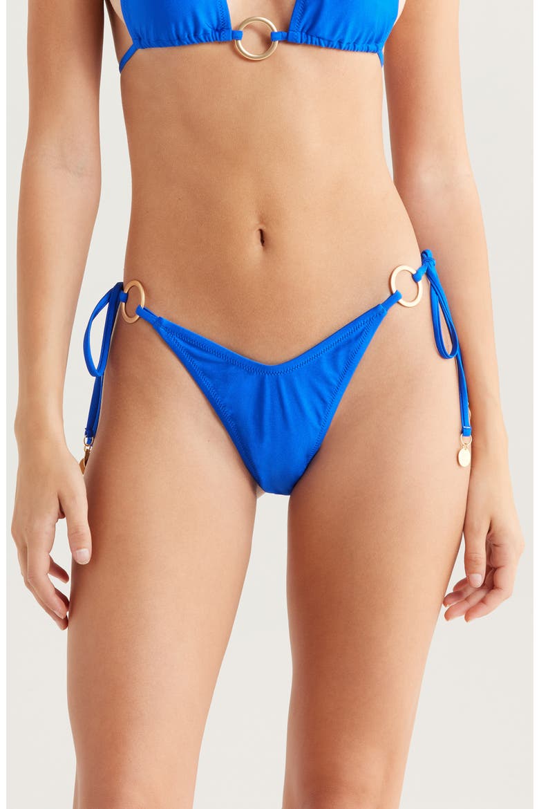 Ring Side Tie Bikini Bottoms, Main, color, BLUE LAGOON