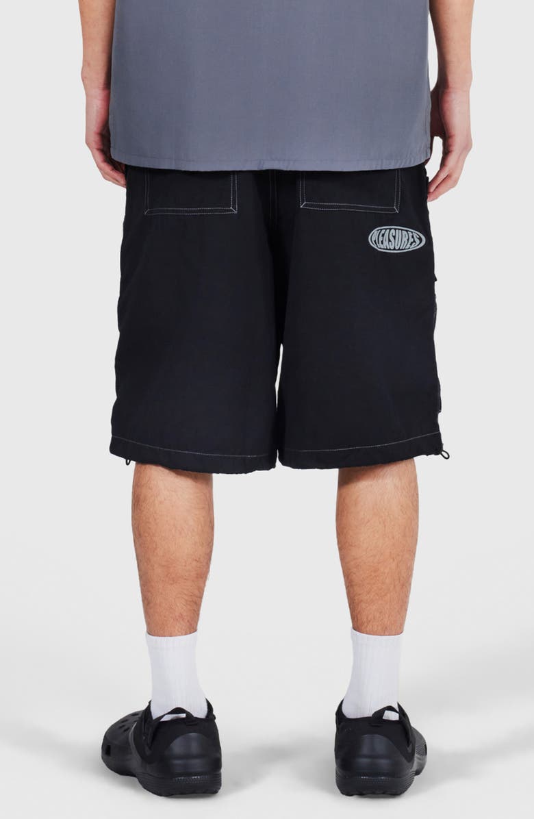 PLEASURES Raider Cargo Shorts, Alternate, color, Black