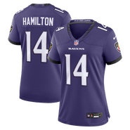 Nike Women's Nike Kyle Hamilton Purple Baltimore Ravens Team Game Jersey