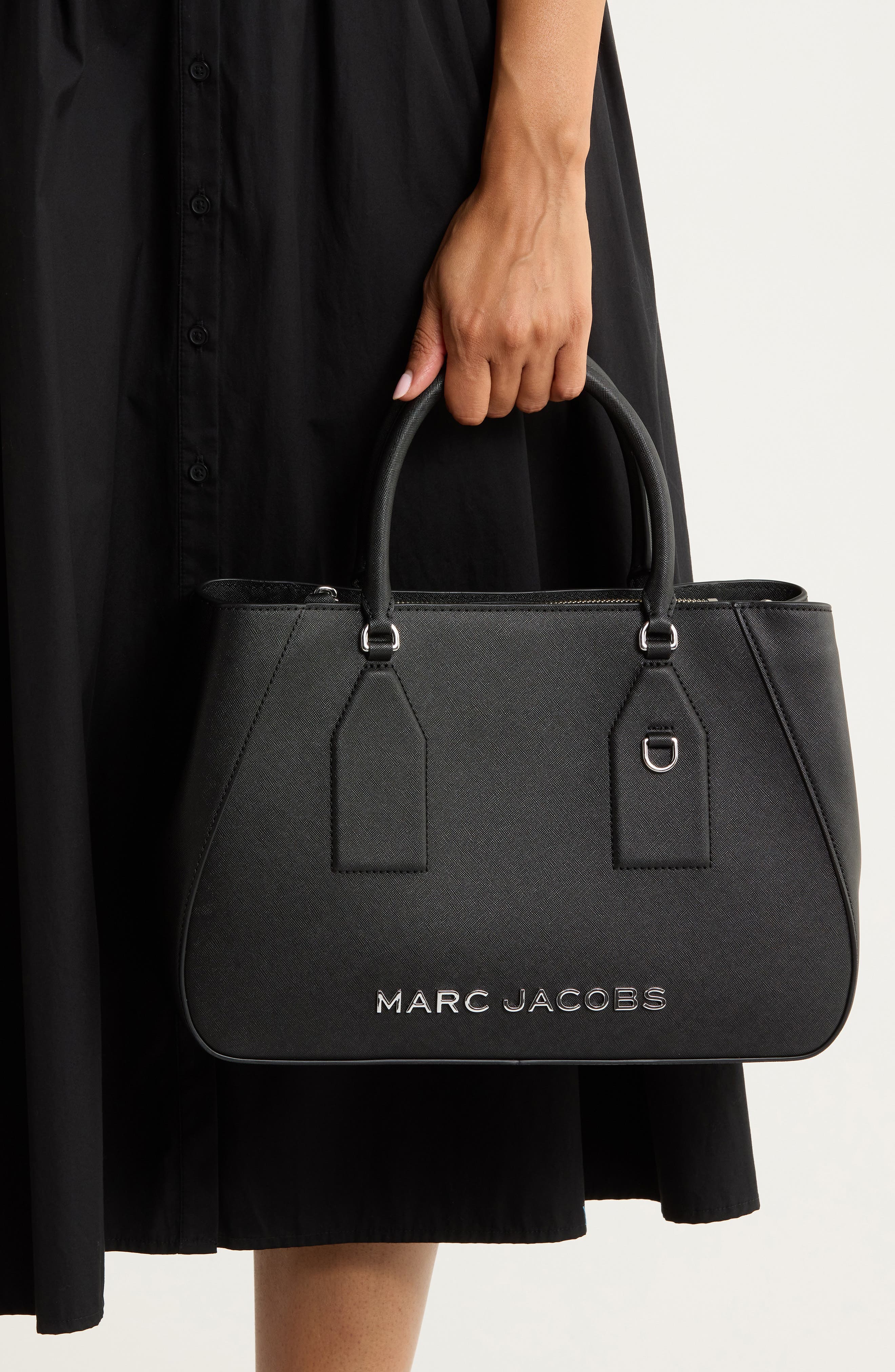 Marc Jacobs Trademarc Satchel, Alternate, color, Black