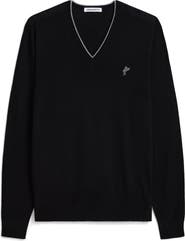 ASHWORTH GOLF Extrafine Merino Tipped V-Neck