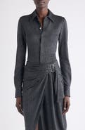 Isabel Marant Romeo Pinstripe Virgin Wool Blend Button-Up Shirt