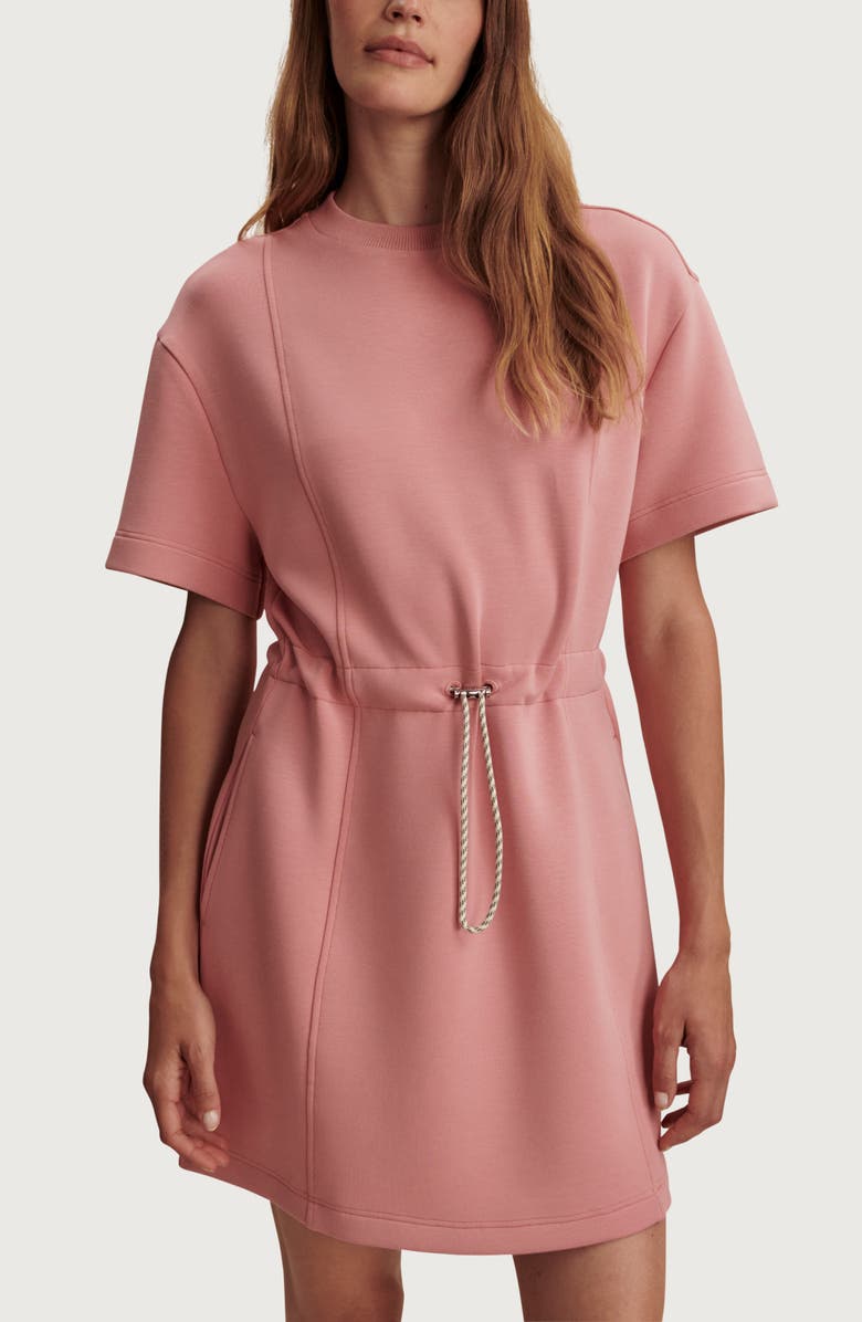 Varley DoubleSoft Short Sleeve Dress, Alternate, color, Brandy Rose