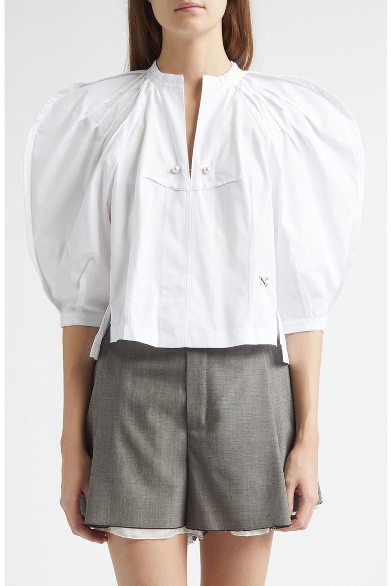 Odalique Cotton Poplin Top, Main, color, KAIMAK