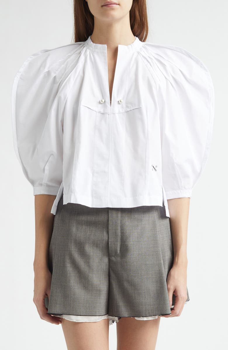 NACKIYÈ Odalique Cotton Poplin Top, Main, color, Kaimak