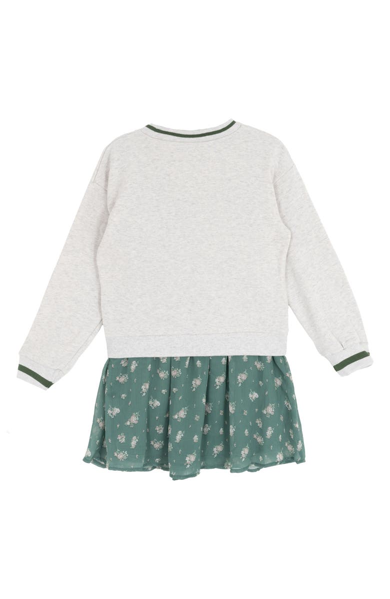 Rare Editions Kids' Paris Sweatshirt & Dress Set, Alternate, color, Sage