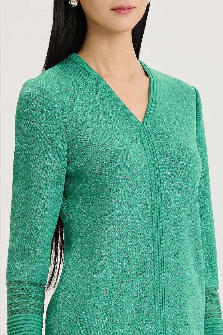 Classic Burnout Medallion Soft Knit Tunic, Alternate, color, Kelly Green