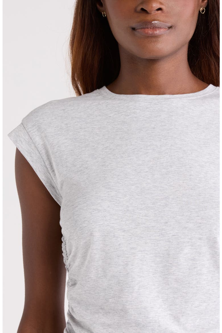 Breezy Ruched Top, Alternate, color, GREY LIGHT HEATHER
