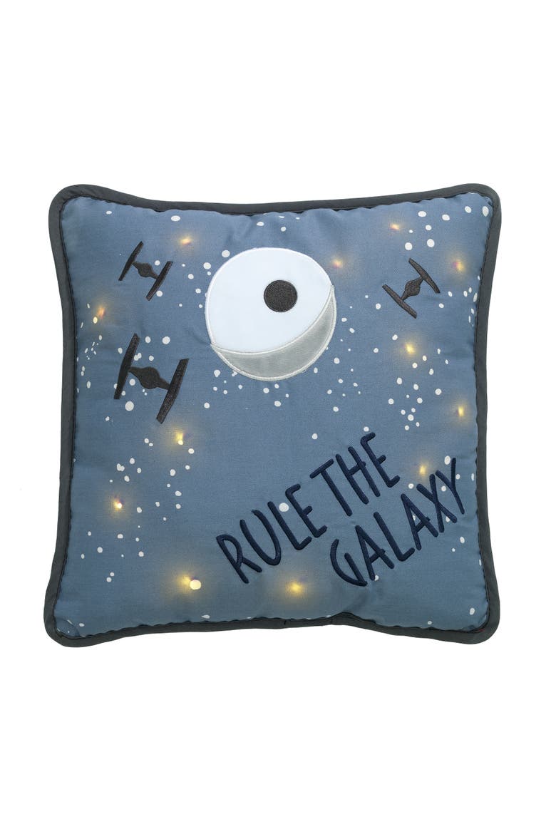 Star Wars Signature Galaxy LED Light-Up Decorative Throw Pillow, Main, color, Blue