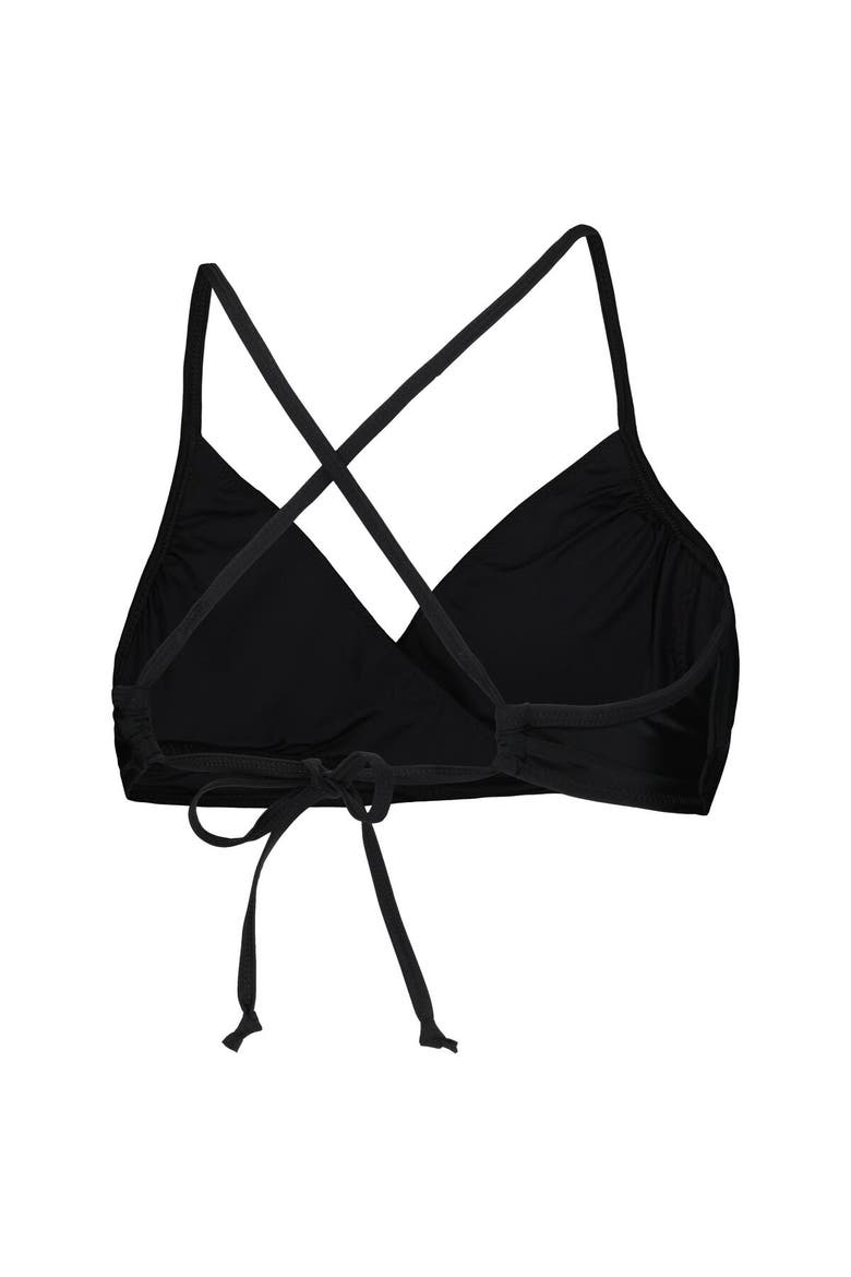 Women's G-III 4Her by Carl Banks Black Las Vegas Raiders Hall of Fame Bikini Top, Alternate, color, Black