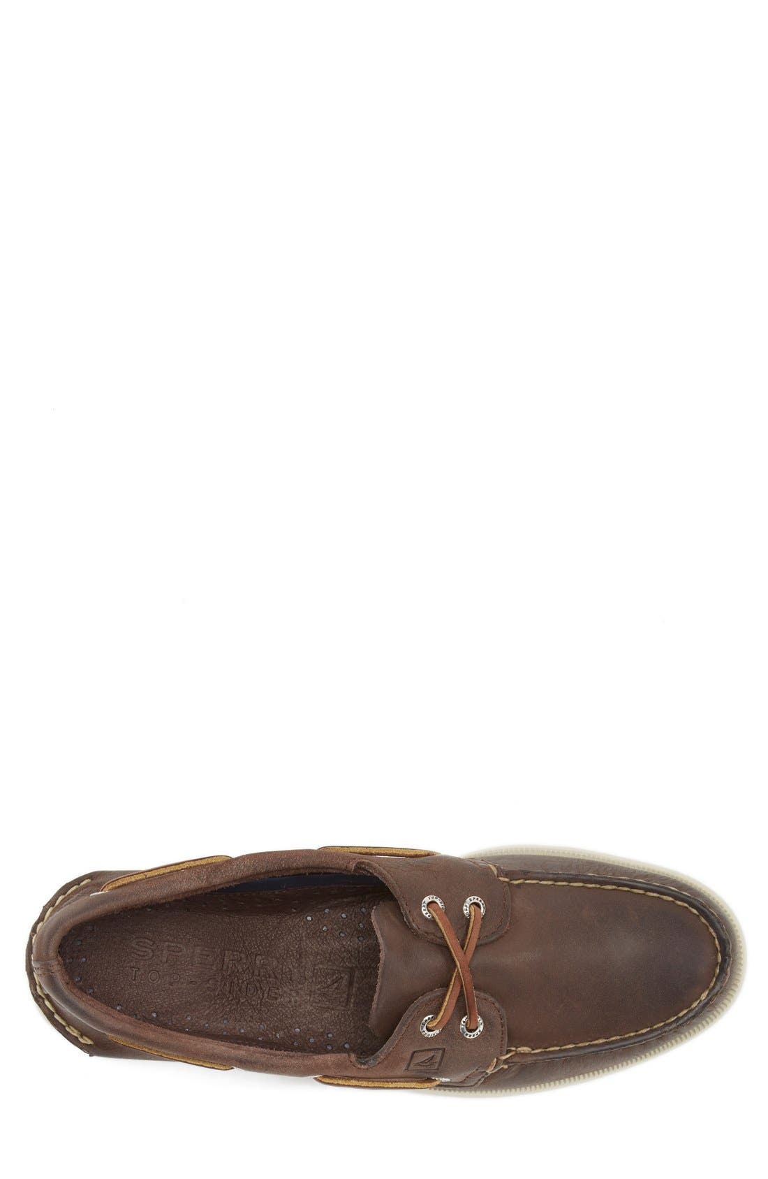'Authentic Original' Boat Shoe (Nordstrom Exclusive), Alternate, color, BROWN LEATHER