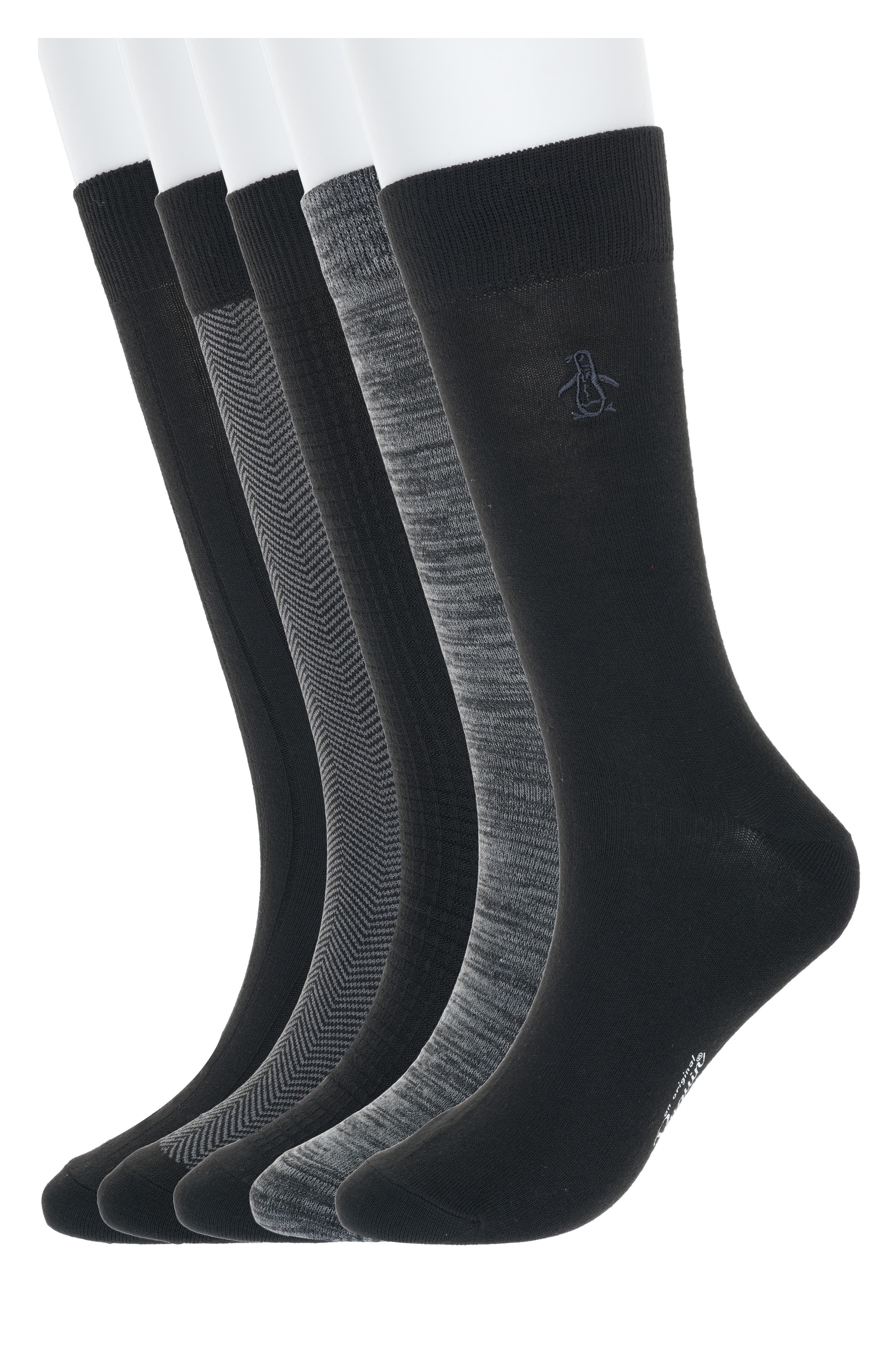 Original Penguin Mixed Texture 5-Pack Socks