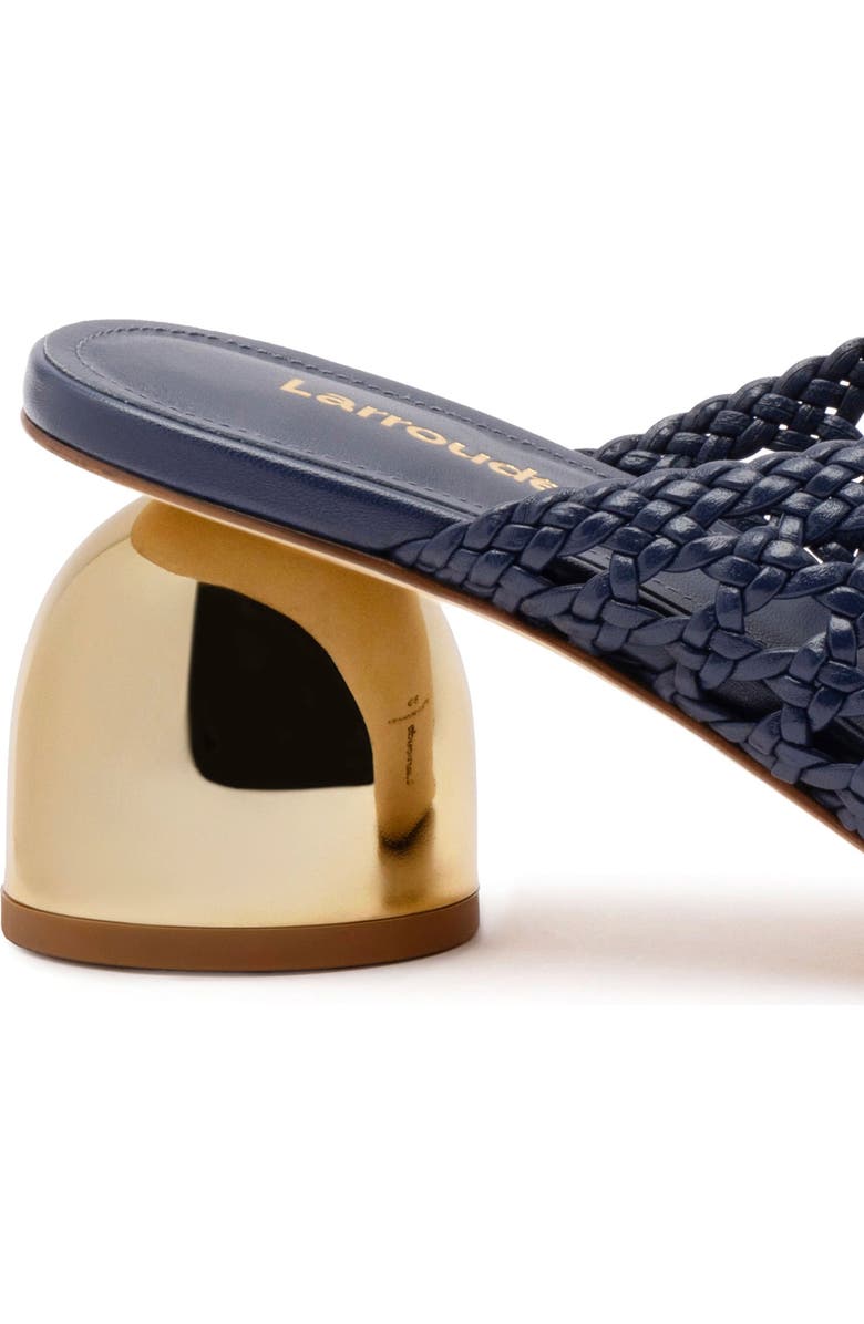 Larroudé Dew Drop Macrame Mule, Alternate, color, Navy