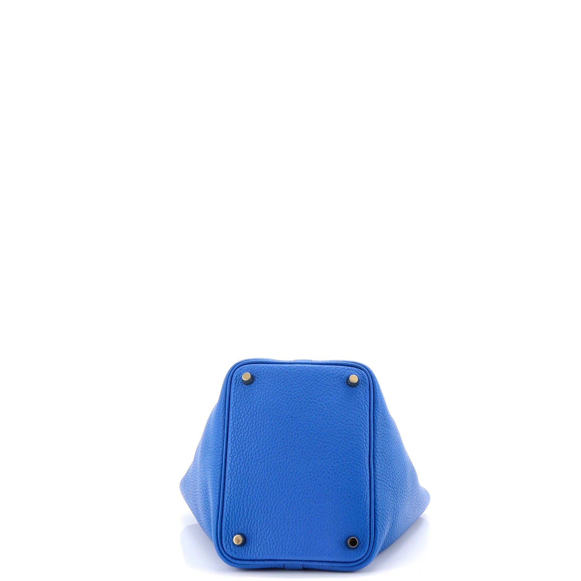 Pre-Owned Hermes Picotin Lock Bag Clemence PM, Alternate, color, New Bleu Hydra