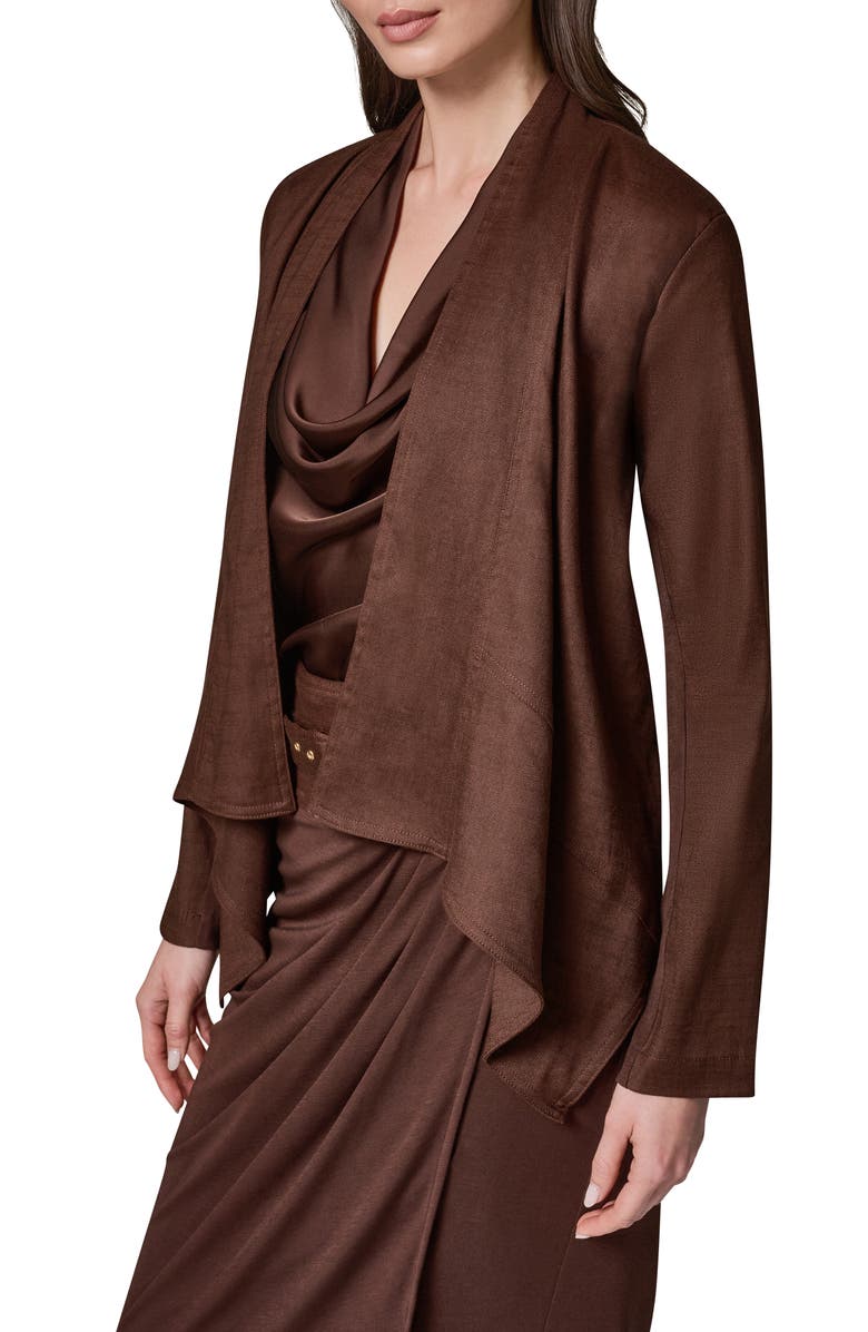 Donna Karan New York Drape Front Jacket, Alternate, color, Canyon