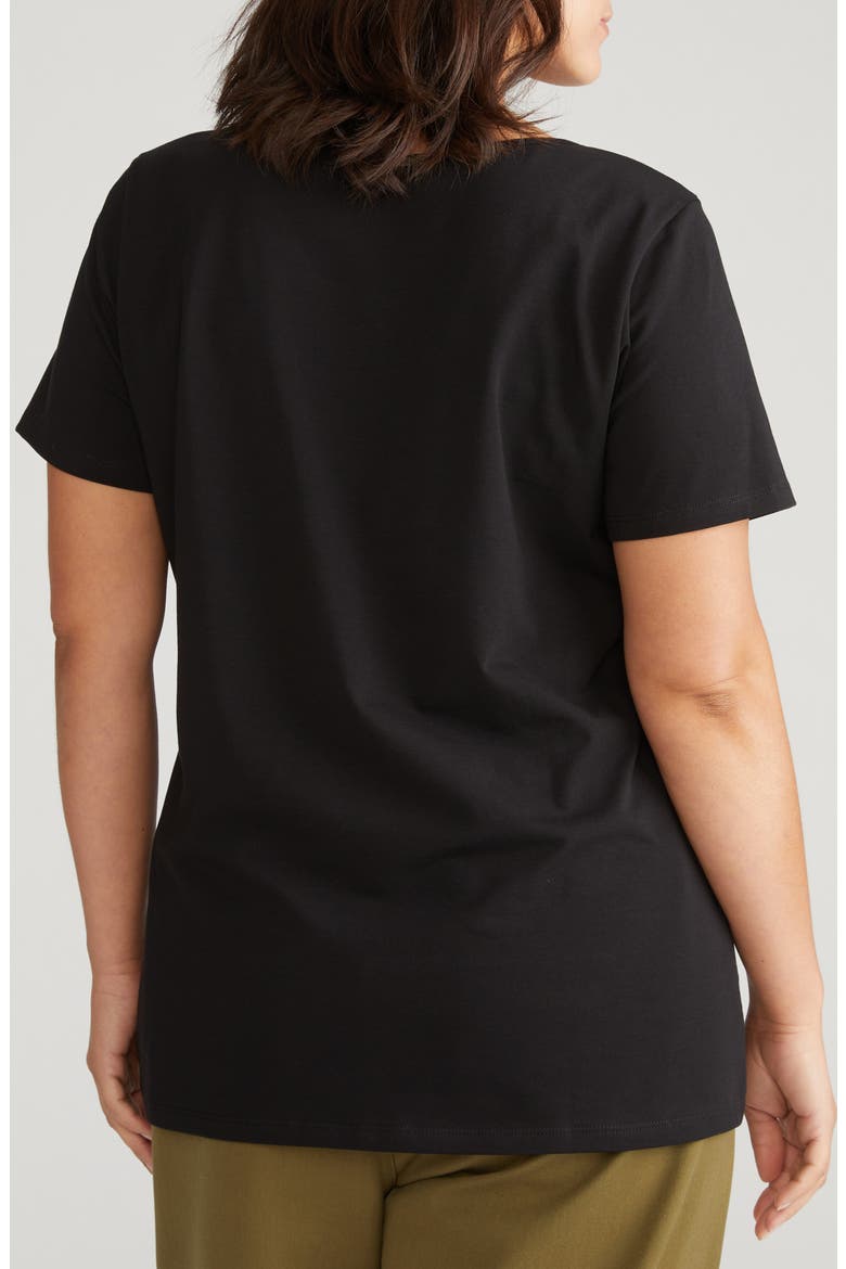 Cool Stretch Cotton Jersey T-Shirt, Alternate, color, BLACK