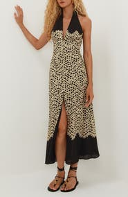 ViX Paula Hermanny Poeme Tyla Halter Neck Cover-Up Dress