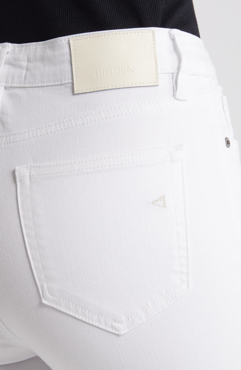 HIDDEN JEANS Raw Step Hem Wide Leg Jeans, Alternate, color, White