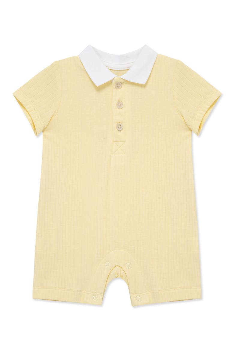 Polo Romper, Main, color, YELLOW