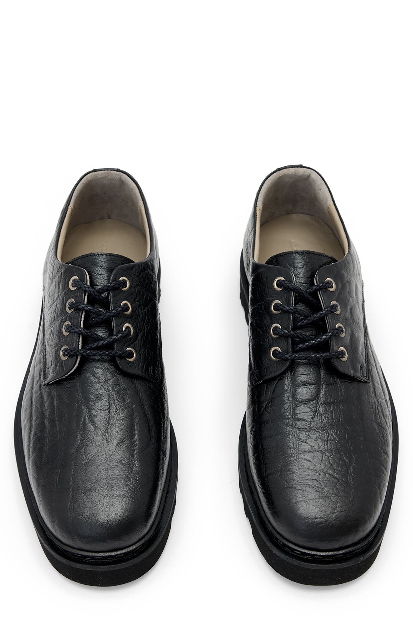 AllSaints Skiff Derby, Alternate, color, Black Grain