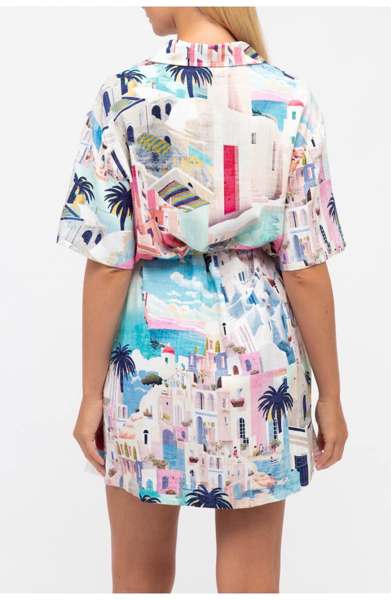 White Closet Sunny Santorini Mini Dress, Alternate, color, Blue