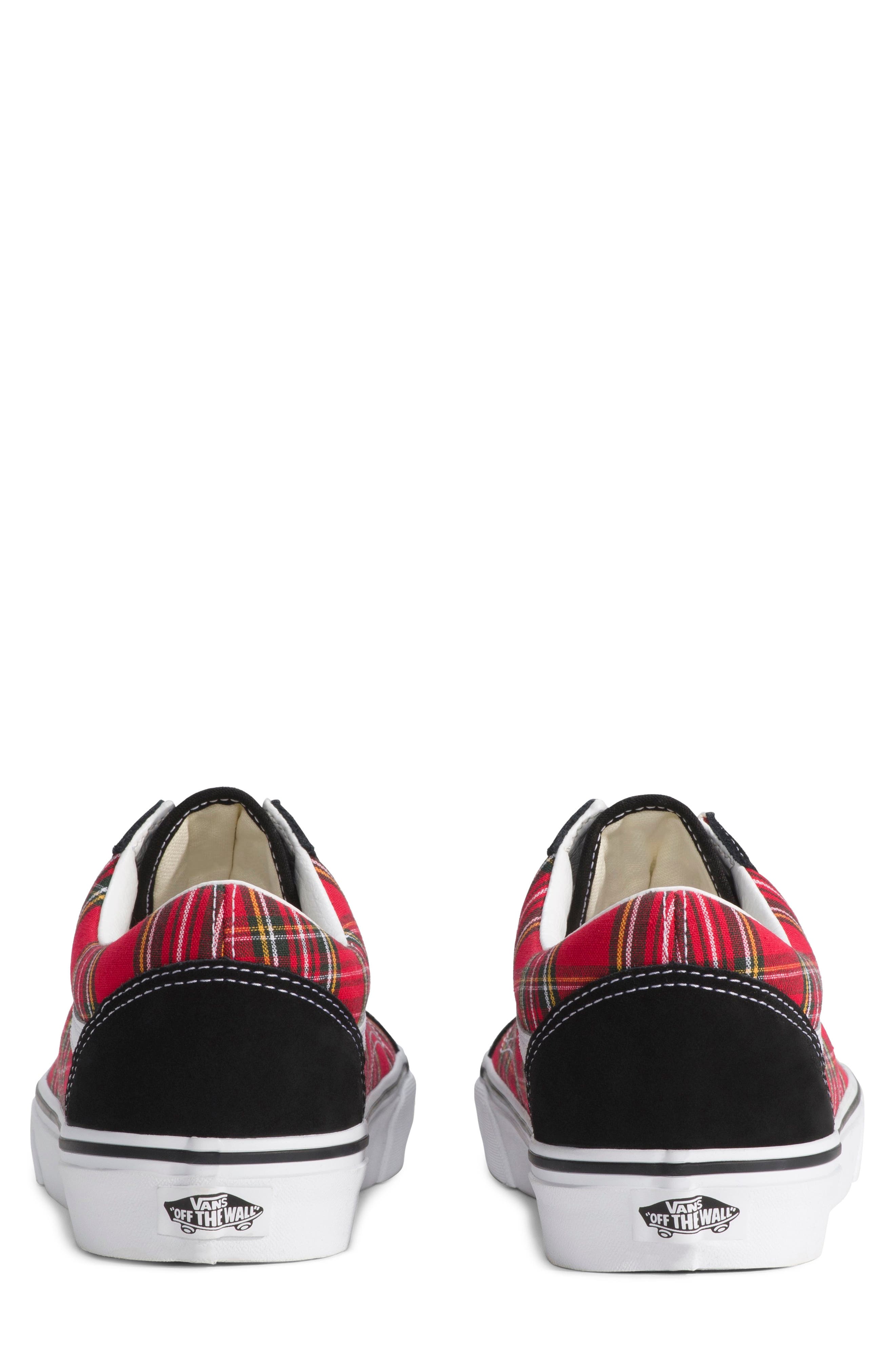 Vans Old Skool Sneaker, Alternate, color, Plaid Red