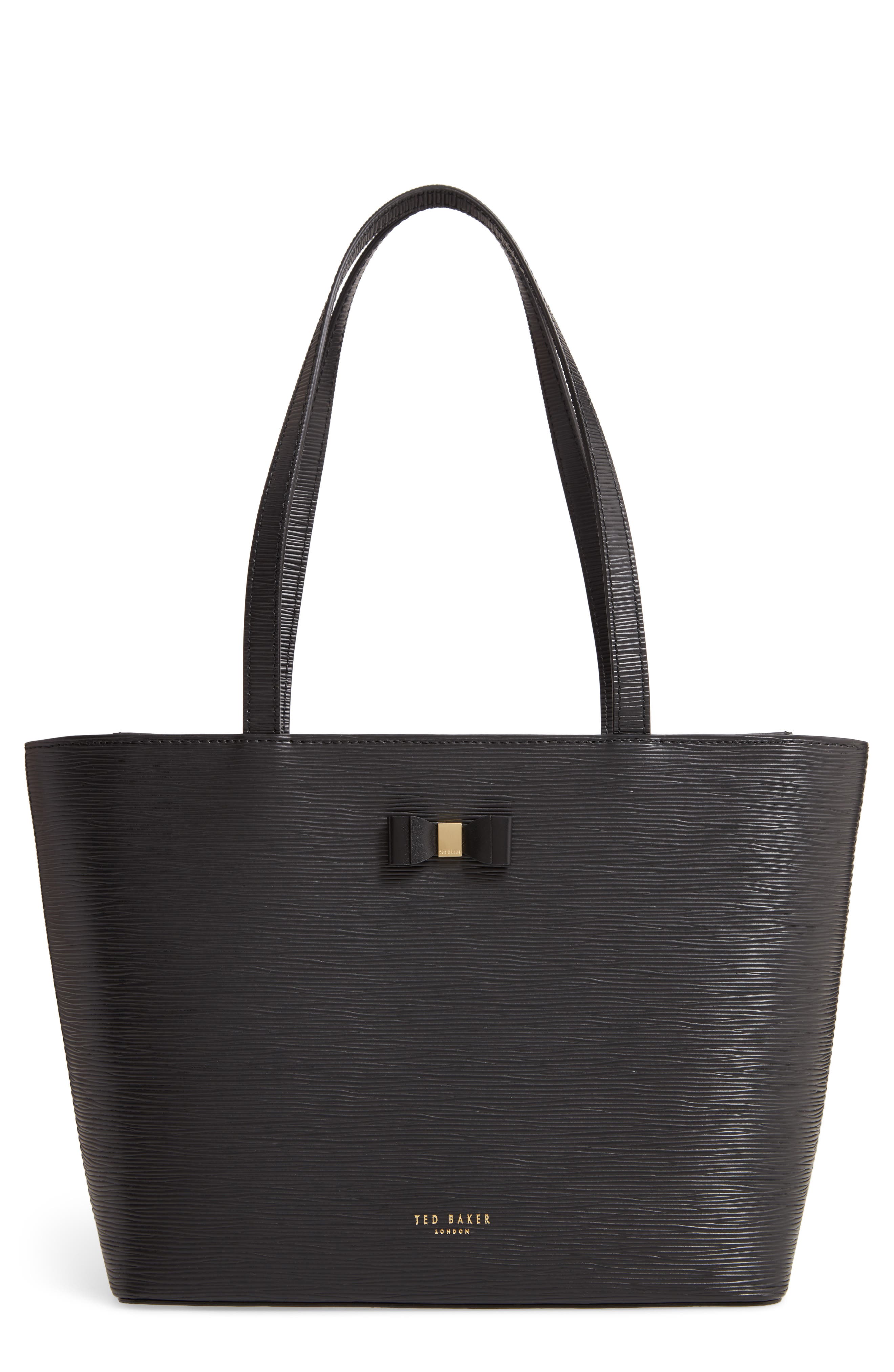 Ted Baker London Deannah Leather Shopper & Pouch, Main, color, 