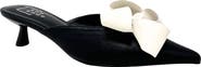 SHUSHOP Nell Pointed Toe Kitten Heel Mule
