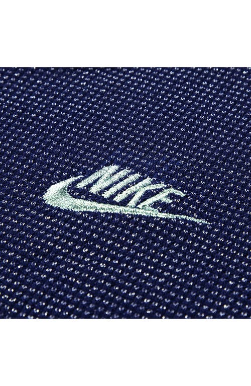 Nike Metallic Waffle Stitch Sweatshirt & Leggings Set In Blue