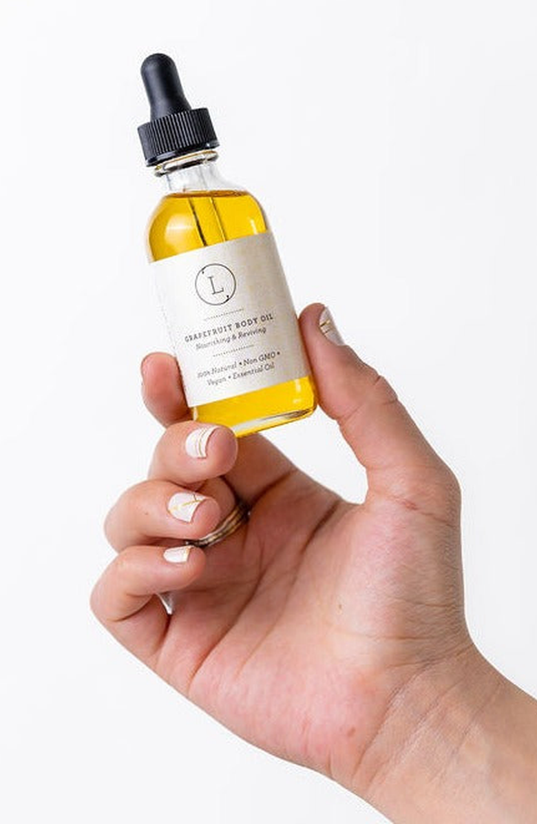 Lizush Moisturizing Set with Grapefruit Body Oil and Body Scrub, Alternate, color, Grapefruit Set