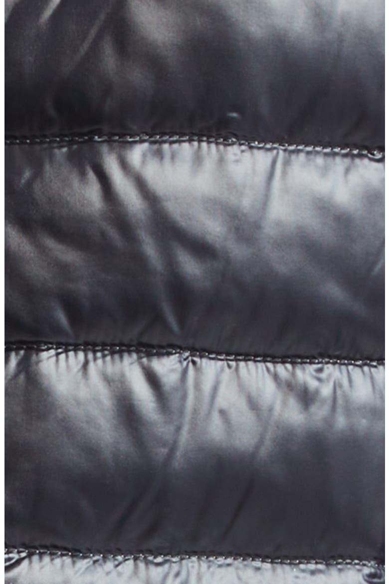 Reversible Quilted Ultralight Nylon Crop Down Jacket, Alternate, color, BLACK TO CHANTILLY