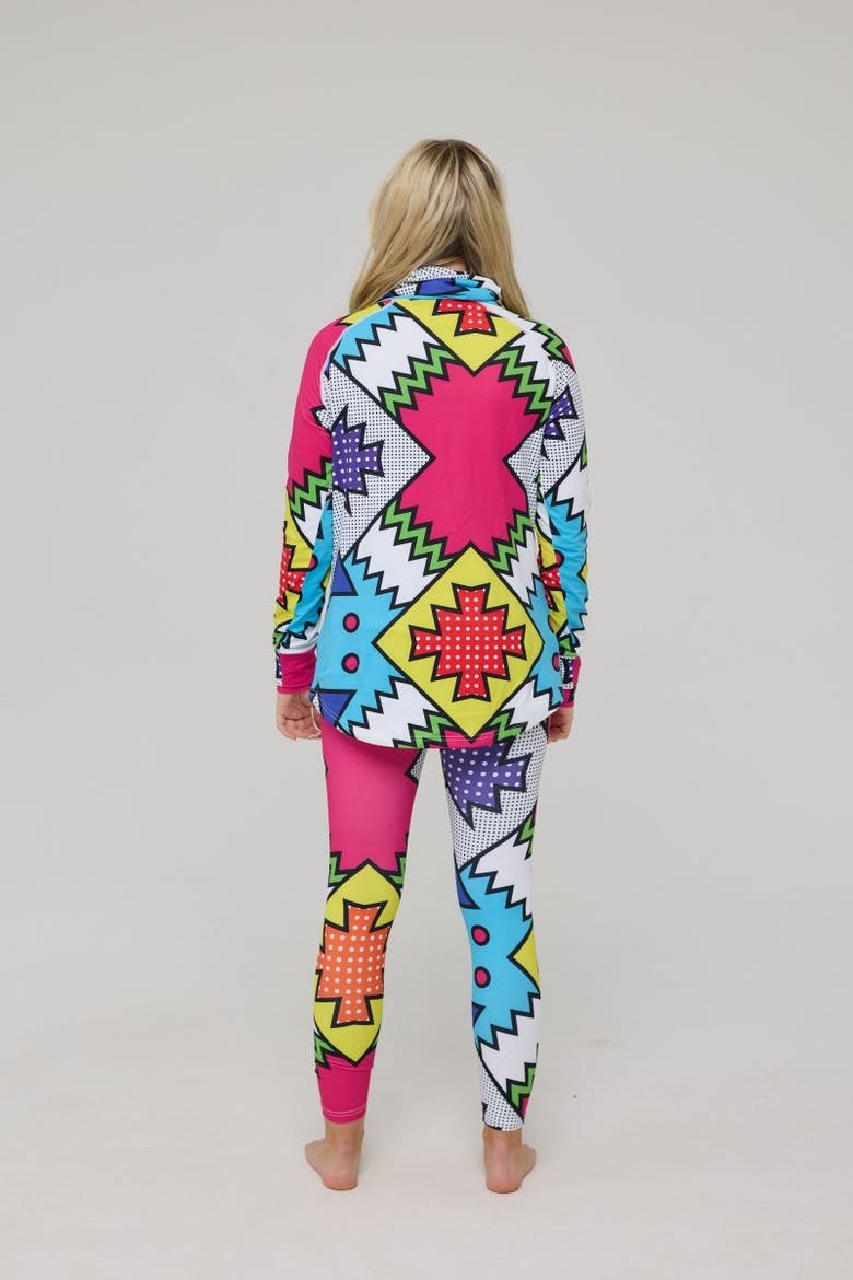 High Neck Baselayer Top Day Tripper, Alternate, color, Multicolor, Geometric