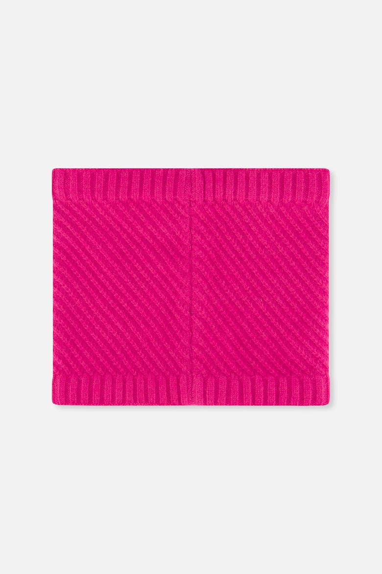 Knit Fleece-Lined Neckwarmer, Alternate, color, Bright Pink
