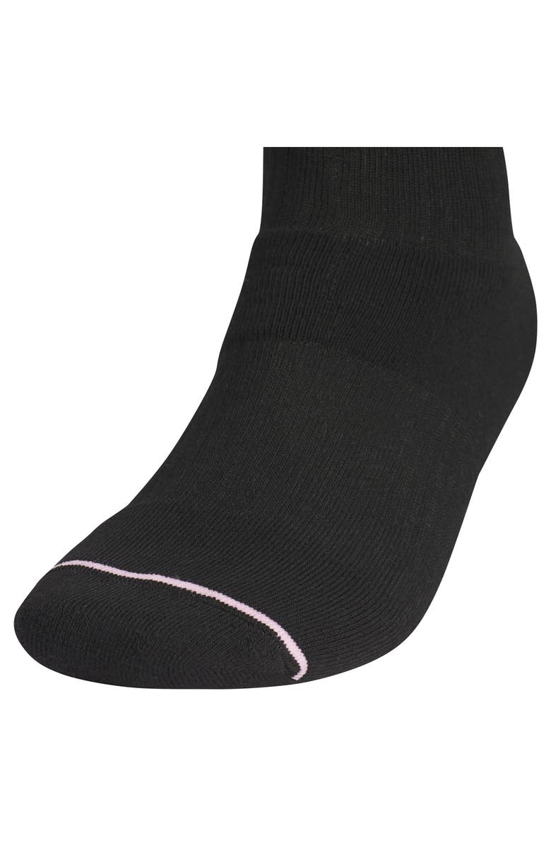 adidas Assorted 3-Pack AEROREADY Cushioned Sport 3.0 Quarter Crew Socks, Alternate, color, Black/True Pink/White