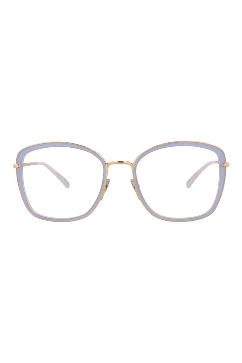 53mm Square Optical Glasses, Main, color, BLUE/ GOLD