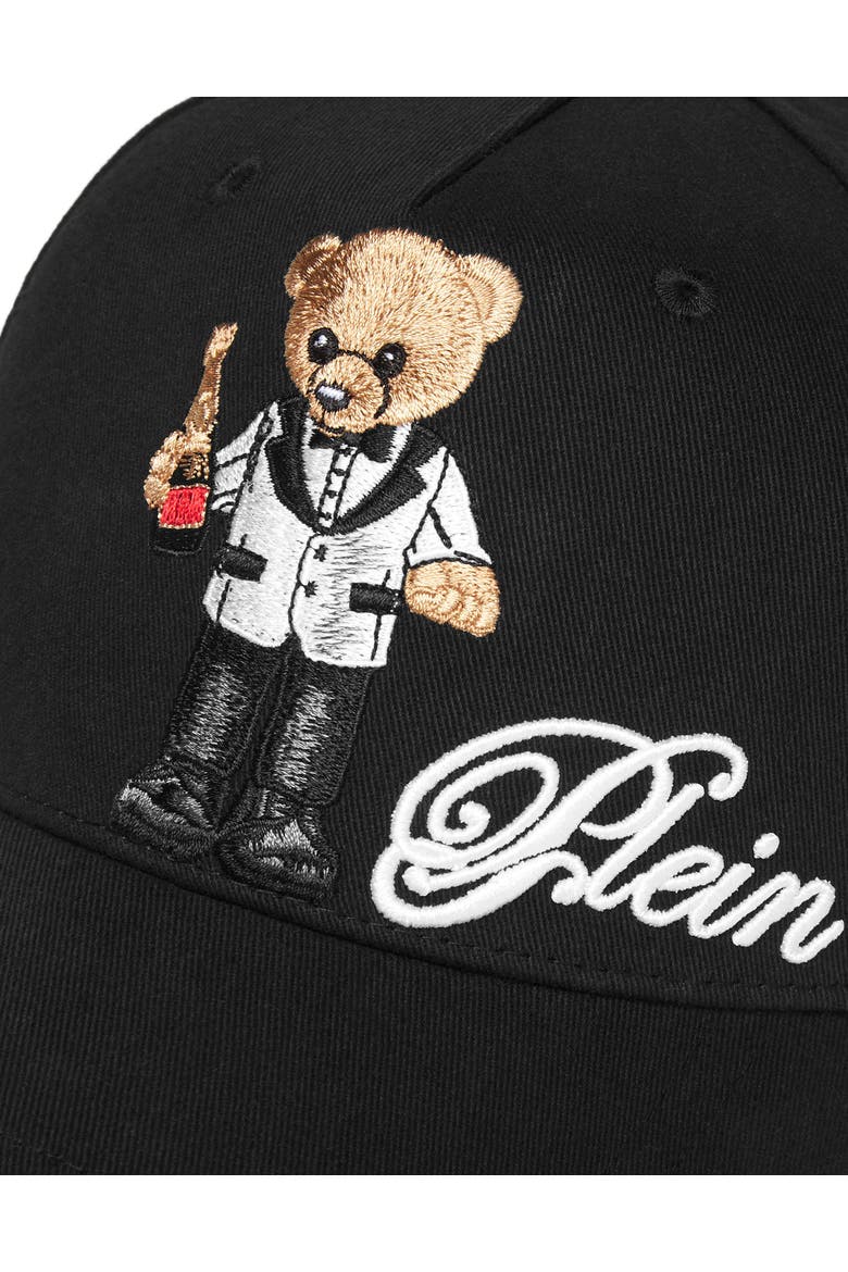 Baseball Cap Teddy Bear Unisex, Alternate, color, black