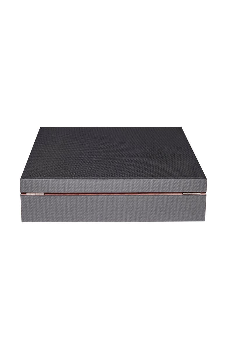 Rapport London Carbon Fibre Ten Watch Box, Alternate, color, Grey