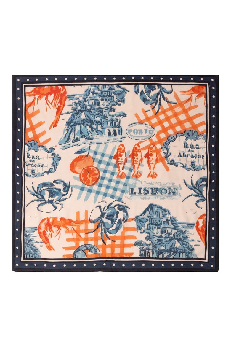 Porto Oversized Bandana, Main, color, NAVY