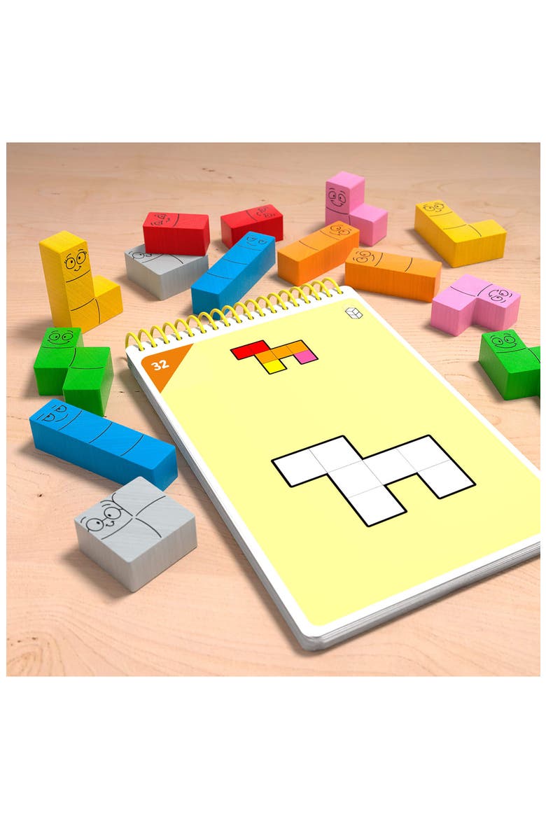 Logic! Games Happy Worms - Children's Board Game for 5+ with 60 Solo Brain Teasers and Puzzle Fun to Develop Fine Motor Skills, Made in Germany, Alternate, color, GREEN MULTI