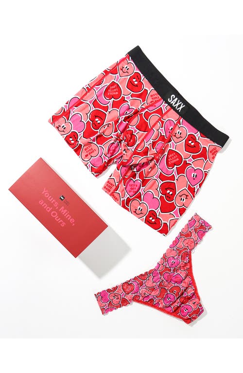 Hanky Panky X Saxx Vibe Assorted 2-pack Boxer Brief & Thong In Pink