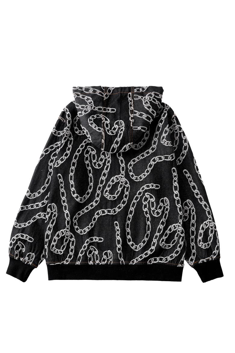 Chains Hoodie, Alternate, color, Black