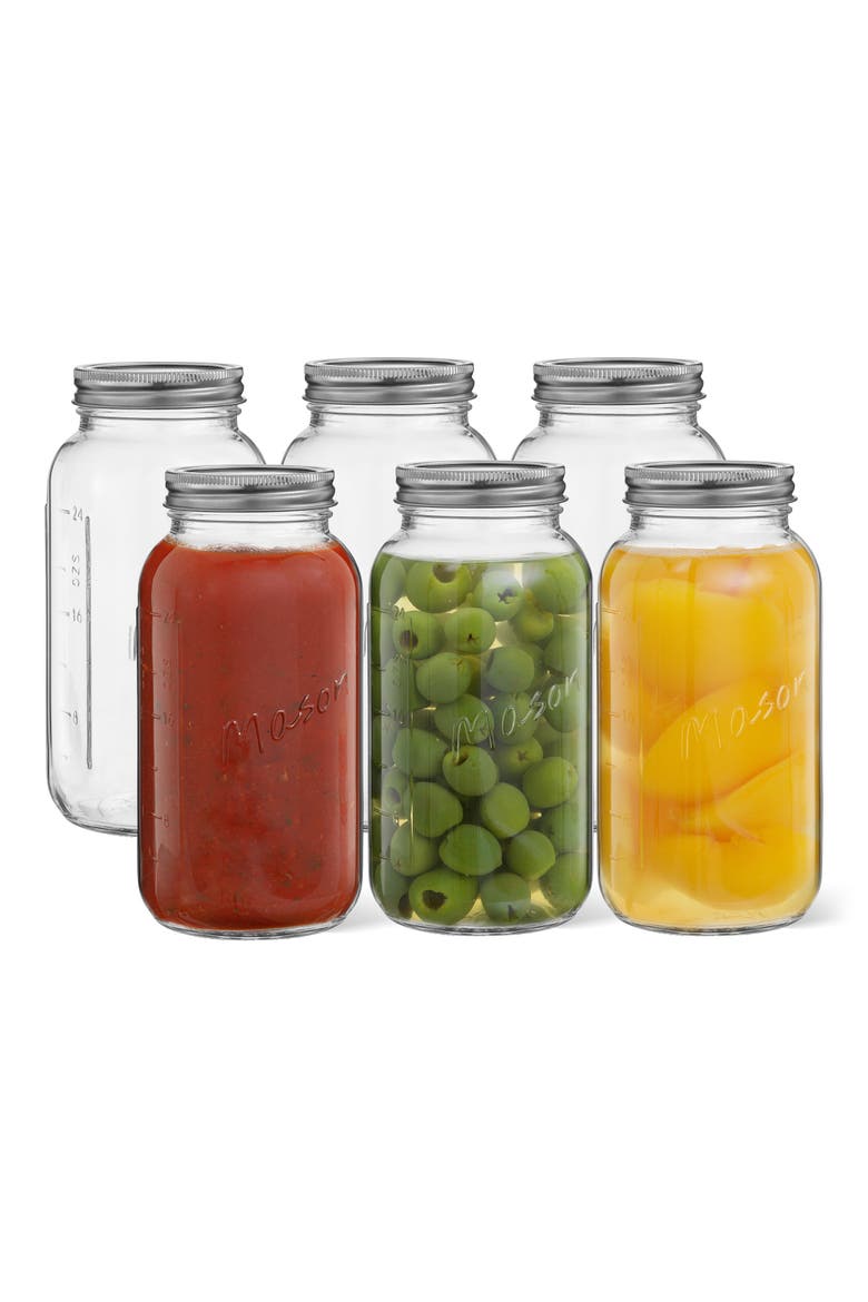 42-Piece Mason Jars with Airtight Lids, Alternate, color, CLEAR