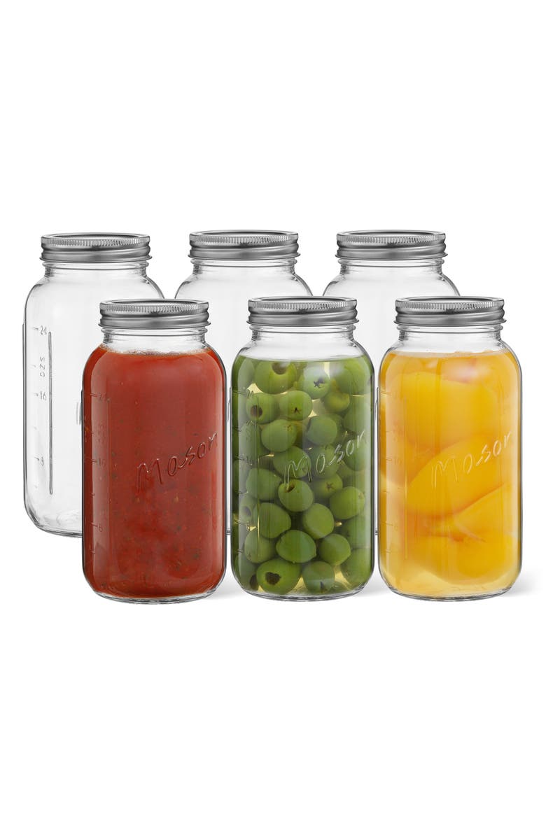 JoyJolt 42-Piece Mason Jars with Airtight Lids, Alternate, color, Clear