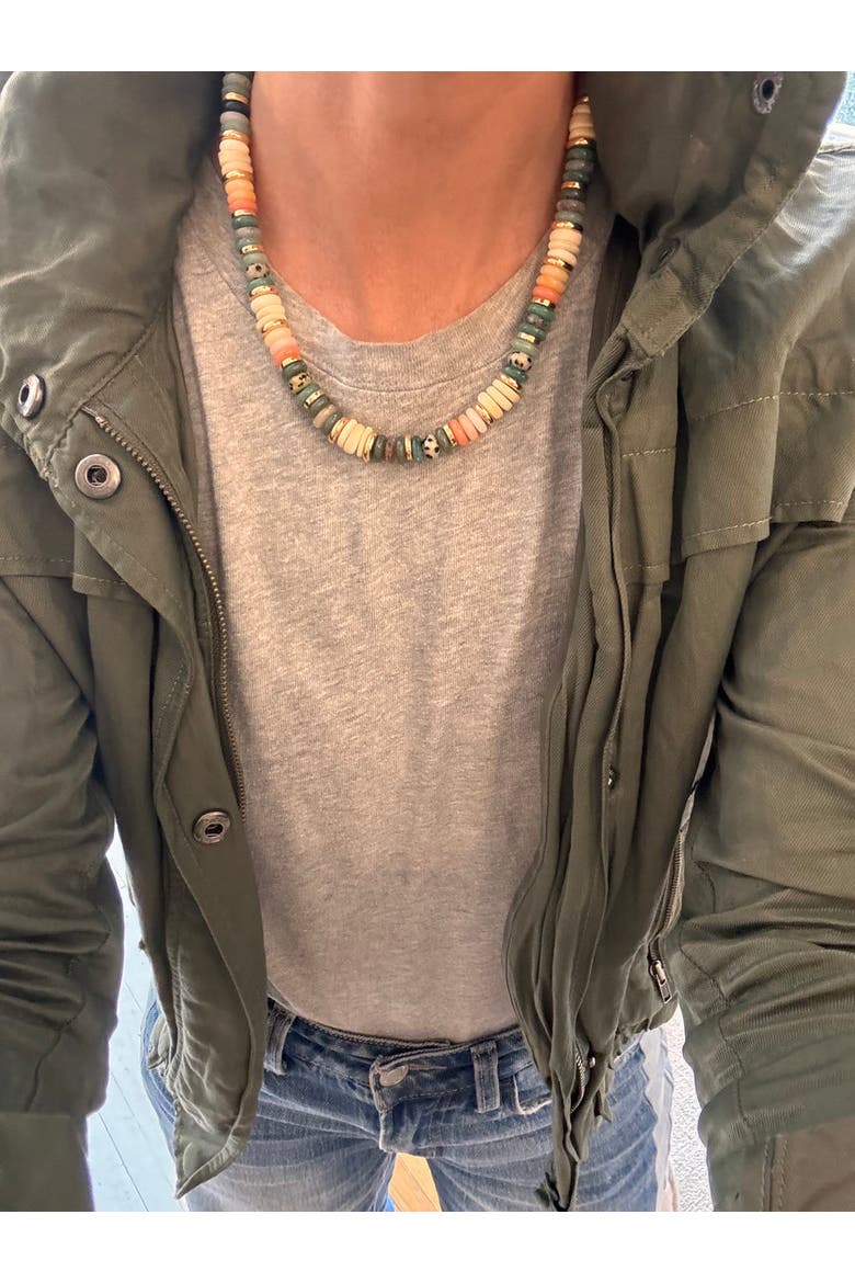 Tuscany Sunset Necklace, Alternate, color, Green