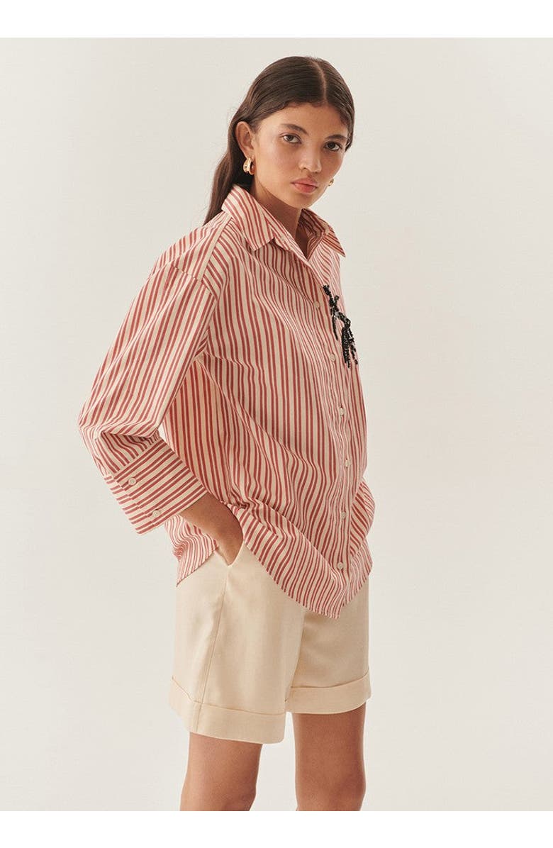 Exquise Leia Long Sleeve Shirt, Alternate, color, Red-Bone