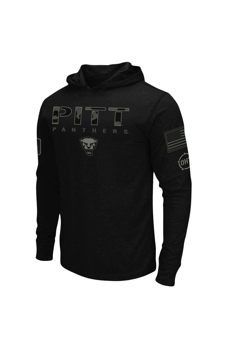 COLOSSEUM Men's Colosseum Black Pitt Panthers OHT Military Appreciation Hoodie Long Sleeve T-Shirt, Alternate, color, Black