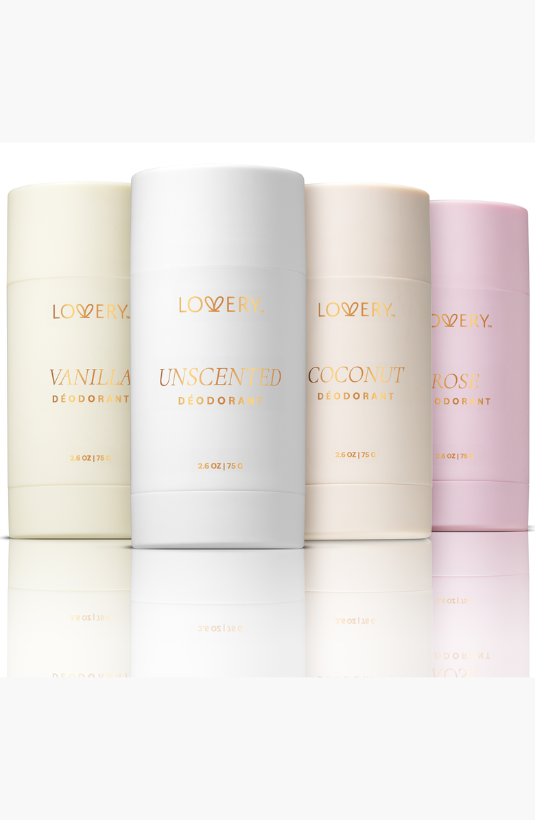 Lovery 4-Pack Aluminum Free Deodorant Stick Gift Set, Alternate, color, NO COLOR